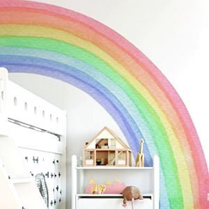 Muraux Arc En Ciel Sticker Mural Arc-En-Ciel Demi-Découpé Diy Amovible En Autocollant Mural Arc En Ciel Pour Chambre De Bébé Fille Pépinière D'Enfant Décoration Murale - Neuf
