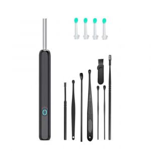 Extracteur De Cérumen, Endoscope Auriculaire Sans Fil Avec Caméra Hd, Cuillère Noire - Neuf