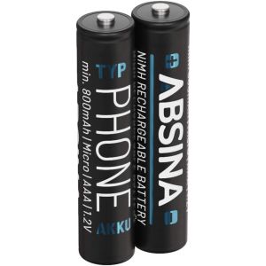 2X AAA Batterie Gigaset 800 mAh NiMH 1,2V-Piles pour t&eacute;l&eacute;phone gigaset Batteries,Pile pour Telephone Fixe sans Fil-Compatible avec A400 A415 AS405 A510 AS690 C430 C530HX E560 CL660HX - Neuf