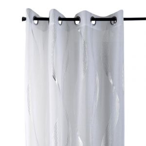 Voilage Rayures Ondul&eacute;es M&eacute;talis&eacute;es - Neuf