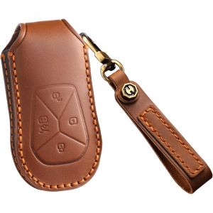 Étui de clé de voiture en cuir adapté pour Xiaopeng pour Xpeng P5 P7 G3 G6 G9 G3i 2019-2023 Protection Étui porte-clés.[H386] - Neuf