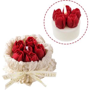 Bougie Parfumées Personnalisée: Coffret Bougies Parfumées Cadeau Avec Romantic Rose Blossom, 6 Heures de Parfum, Idee Cadeau Femme pour La fête des Mères, Noël, Anniversaire, 330 Grammes - Neuf