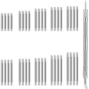 Kal-Lot De 40 Broches De Bracelet De Montre 1,5 Mm/1,8 Mm, Barres À Ressort Avec Outil De Retrait De Maillons Et Kit De Réparation De Goupilles - Neuf
