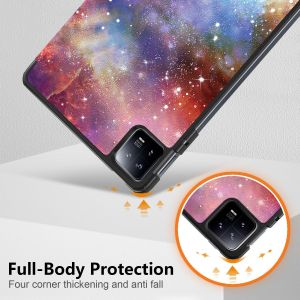 Etui Coque Housse De Protection Pour Xiaomi Mi Pad 6/Mi Pad 6 Pro 11 Pouces Tablette 2023 Tri-Fold Smart Folio Tablet Case With Auto Wake,Galaxy - Neuf