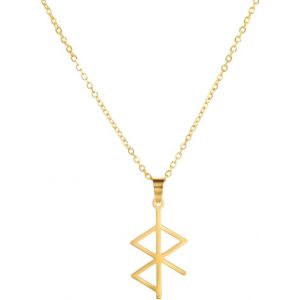 Collier Amulette Scandinave Scandinave Rune Pour L'amour Et La Paix Viking Runes Acier Inoxydable Bijoux Cadeaux Pendentif Collier Pour Femmes Filles.[Y816] - Neuf