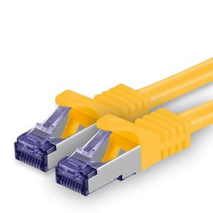 Câble Réseau CAT7 CAT 7 10 Gigabit-1x 3,0m-RJ45 Ethernet LAN DSL Routeur Modem-Jaune - Neuf