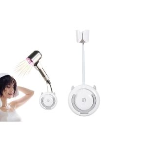 Support mural r&eacute;glable pour s&egrave;che-cheveux avec installation sans per&ccedil;age - Neuf