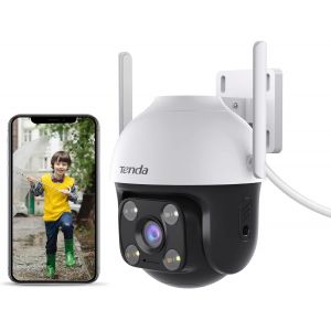 KALANKA-2.5k Camera Surveillance WiFi Ext&eacute;rieure, Cam&eacute;ra IP 360&deg; sans Fil &Eacute;tanche, Vision Nocturne en Couleur, Audio Bidirectionnel, D&eacute;tection de Mouvement et v&eacute;hicule, Micro Carte SD, Alexa (CH7) - Neuf