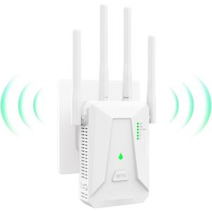 lbgwp60-2025 Nouveau Repeteur Wifi Puissant,Amplificateur Wifi 4 Antennes,2 Ports Lan, Compatible Avec Toutes Les Box Internet Ethernet Port - Neuf