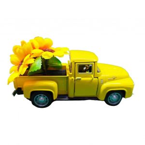 Retro Yellow Car Model Children Toy Simulation Metal Portable Car Toy for Adutls Car Fans Colleciton-UN - Neuf