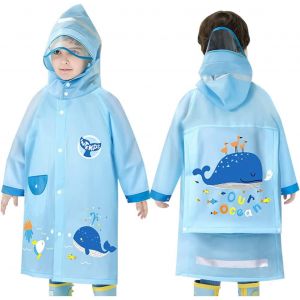 Kalanka-Imperm&eacute;ables Pour Enfants Gar&ccedil;ons Filles Poncho De Pluie L&eacute;ger Vestes De Pluie Dessin Anim&eacute; Mignon R&eacute;utilisable V&ecirc;tements De Pluie 1-8 Ans - Neuf