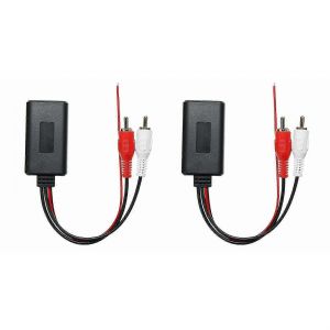 2pcs voiture sans fil Bluetooth Module Adaptateur de musique Rca Aux Câble audio universel 2rca interface Bluet - Neuf