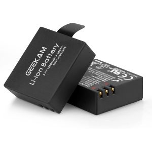 Batterie Cam&eacute;ra Sport, 2 X 1350Mah Piles Rechargeables, Compatible Avec Action Cams Akaso Ek7000, Campark Act74, Crosstour, Apeman, Victure, Rollei 372, Wolfang Ga200, Sj4000, S009[GOP6255130] - Neuf