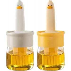 Loranka-Lot De 2 Pinceaux De Cuisson En Silicone - Une Pi&egrave;ce Avec Bouteille D'huile - Pour Cuisiner, Badigeonner Des ?ufs Ou Des Sauces, Griller - Neuf