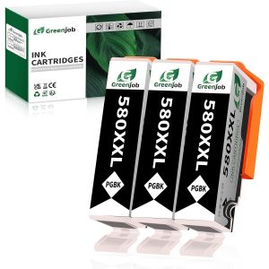 ERYI-Pgi-580 Xxl Noir Compatible Cartouche D'Encre Pour Pgi-580Xxl Pgbk Pour Ts6150 Ts6151 Tr8550 Tr7550 Ts8150 Ts8151 Ts9150 Ts9155 (3 Pgbk) - Neuf