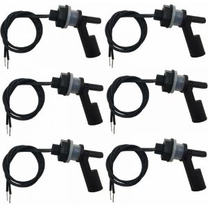 Capteur de niveau d'eau noir pour aquarium, 6 pièces, montage latéral, interrupteur à flotteur, accessoires pour pompe de jardin - Neuf