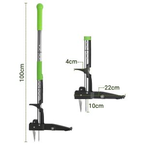 1x D&eacute;sherbeur Arrache-mauvaises herbes manuel m&eacute;canique, longueur 100 cm outil de d&eacute;sherbage pour jardin et pelouse - Neuf