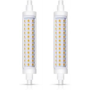 Kal-R7s Led 118mm 15w Blanc Neutre 4000k 1540lm, Équivalent À Lampe Halogène R7s J118 100w-120w, Lumière De 360°, R7s 118mm Led En Céramique Pour Éclairage Intérieur, Non Dimmable, Lot De 2 - Neuf