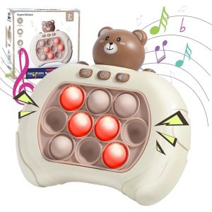 DDA-Console De Jeu Quick Push Bubbles,Jeu Fidget électronique,Puzzle Pop It Game Machine,Push Pop Bubble Sensory Fidget Toy,Sensory Fidget Toys for Kids,Machine Jeu Puzzle-Pop (Ours) - Neuf