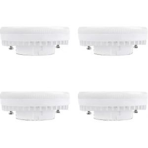 4pcs Gx53 Led Ampoule 9w,Blanc Froid 6000k,120,Gx53 15w-18w Cfl Équivalent,900lm,Non Dimmable,Lumière Encastrée - Neuf