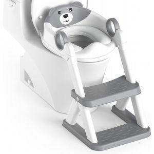 Chenquansarl-Reducteur Toilette Enfant, Siège De Toilette Pour Enfants Garçons Et Filles, 2 En 1 Rehausseur Filles Garçons, Coussin Non-Éclaboussures Et Antidérapant, Tabouret D'escalier - Neuf