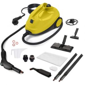 2000W Nettoyeur Vapeur Avec 14 Accessoires, Pression Vapeur : 4 bar, Capacit&eacute; de cuve 1.8 L, Temps de chauffe 30sec, Autonomie 45mn - Neuf