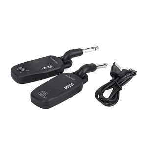 Syst&egrave;me De Guitare Sans Fil 2.4 &Eacute;metteur-R&eacute;cepteur Rechargeable Pour &Eacute;lectrique Basse Noir - Neuf