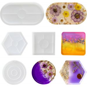 Moules En R&eacute;sine &Eacute;poxy, Moules En Silicone &Eacute;pais, R&eacute;sine &Eacute;poxy, Moules En R&eacute;sine Avec Surface Lisse, Facile &Agrave; D&eacute;mouler, Id&eacute;al Pour La Fabrication De Plaques De Pl&acirc;tre, D'objets En R&eacute;sine - Neuf