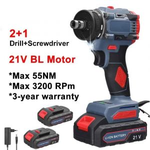 Perceuse sans fil 2 en 1 16.8V/21V, tournevis électrique, tournevis à batterie, voies de Rotation, perceuses, outils de tournevis-Définir la batterie 4 2pcs - Neuf