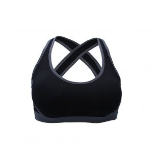 Soutien-Gorge De Sport Rembourre Sans Coutures Pour Femme, Ideal Pour Le Yoga, Le Fitness, L'etirement Et L'entrainement (Noir, Taille L) - Neuf