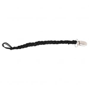 Attache-Tetine Pour Bebe En Acier Inoxydable, Clip Anti-Perte, Noir - Neuf