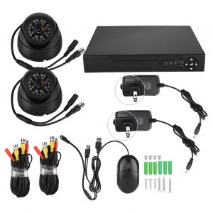 Kit DVR 2 canaux ADH HD 100 W 720p 5 en 1 pour systeme de camera de securite (prise americaine 100-240 V) - Neuf
