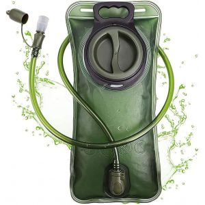 Sac D'hydratation 2l,Poche Hydratation Sans Bpa Pour Sac À Dos,Sac À Boire Militaire Avec Tube,Réservoir D'eau Portable Pour Randonnée,Camping,Course,Vélo,Moto,Vtt En Plein Air.[I1066] - Neuf