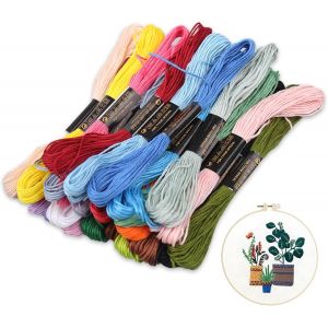 Kalanka-Fil À Broder, 24 Couleurs, Kit Pour Bracelets Brésiliens, 8 Mètres, 6 Brins, Polyester, Mélange De Polyester Et Coton, Lavage En Machine - Neuf