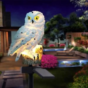 Lampe Jardin Solaire,Forme de chouette Imperméable LED Jardin Solaire Exterieur,Décoration de Jardin pour mariage, fête,pelous[259] - Neuf