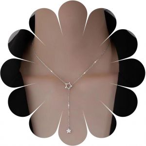 Kal-Collier &Eacute;toile Cristal Vintage Collier Pendentif &Eacute;toile Strass Collier &Eacute;toile Creuse Collier Lariat &Eacute;toile Or Bijoux Pour Femmes Et Filles (Dor&eacute;) - Neuf