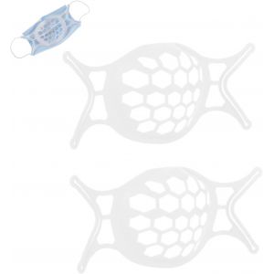 ChenQuanSarl-Lot De 2 Supports De Masque Facial 3D, Support De Masque Facial, Support De Moufle Buccal Réutilisable, Lavable, Cadre De Support De Moufle Respiratoire, Protections De Masque (Blanc) - Neuf