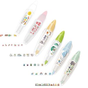 Stylo D&eacute;coratif De Type Presse &Agrave; Dessin Anim&eacute; Diy,Stylo Ruban Adh&eacute;sif Ally-Pocket,D&eacute;coration De Journal Intime De Scrapbooking D'animaux Mignons - Neuf
