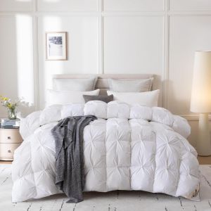 Ulteronixshop-Couette En Duvet 220x240 Couette Plume Naturelle Hiver Tr&egrave;s Chaude &Eacute;pais Garnissage 450g/M&sup2; 2 Personne &Eacute;dredon 220x240 Enveloppe Coton, Lavable En Machine - Neuf