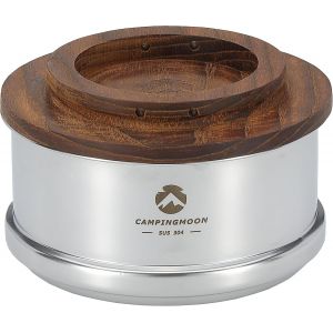 Subzonal-Campingmoon &iquest;11,9 Cm Mini Cuiseur Vapeur Pour Sierra Cup En Acier Inoxydable 304 Avec Couvercle En Bois S362-Mg - Neuf