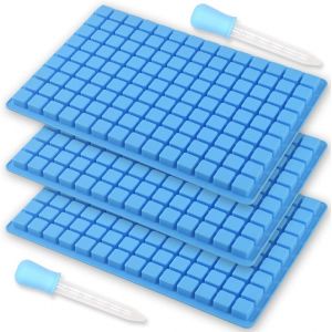 Kalanka-Lot De 3 Moules Carr&eacute;s En Silicone &Agrave; 126 Cavit&eacute;s Pour Faire Des Chocolats, Des Mini Gla&ccedil;ons, Des Truffes Et Des Pralines - Neuf