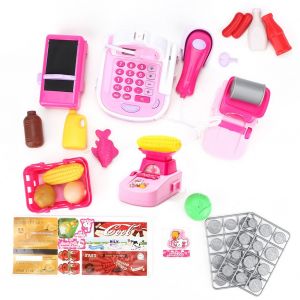 Caisse enregistreuse electrique, modele de cuisine, jouet de cuisine, jeu de simulation pour enfants, jouets educatifs (avec echelle) - Neuf