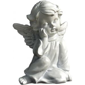 Sculpture D'ange De Bureau, Statue De Petite Fille Ange Blanche En Résine, Figurines De Fille Mignonnes, Sculpture Pour Décoration De Salon, Ornements D'art Décoratifs, Cadeaux Artisanaux (B) - Neuf