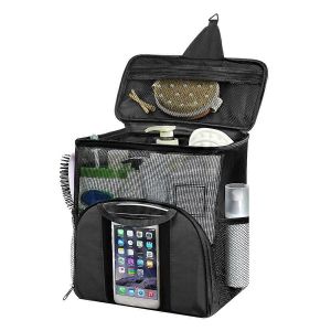 College Essentials,Trousse de toilette suspendue &agrave; compartiment s&eacute;par&eacute; Noir - Neuf