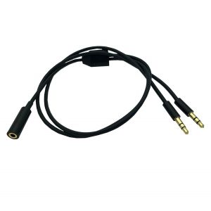 LORANKA-R&eacute;partiteur audio st&eacute;r&eacute;o 3,5 mm TRS Y c&acirc;ble vers 2 doubles m&acirc;les 0,5 m pour smartphone, PC, MP3/4 &eacute;couteurs haut-parleur - Neuf