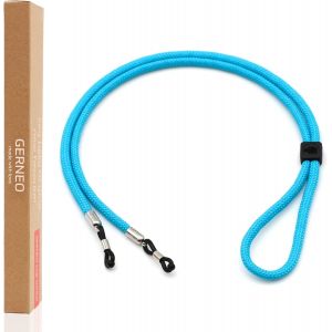 Florence - Cordon De Lunettes De Qualité Supérieure Pour Lunettes De Lecture Avec Supports Argentés -Différentes Couleurs - Réglable Avec Câble Et Logo, Just Breathe - Neuf