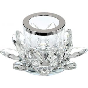 KALANKA-Photophore lotus en cristal transparent pour décoration de maison, bureau, centre de table de mariage - Neuf