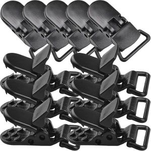 Lot De 20 Pinces De Tente Coupe-Vent Robustes ¿ Outil De Fixation De Bâche Réglable Pour Une Utilisation Extérieure Sécurisée - Neuf