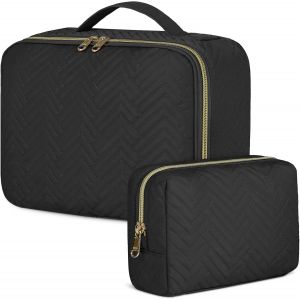 MAA-Trousse de Toilette Femme Grande Capacité Trousse Maquillage Imperméable Trousse de Toilette Voyage Sac à Cosmétiques 2 Pièces - Neuf