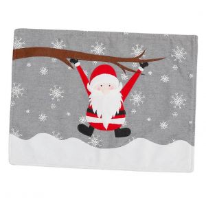 No&euml;l Tapis D'endroit De Broderie Motif De Flocon De Neige De D&eacute;coration De Table, Tapis De Table De No&euml;l Tapis De Table En Tissu - Neuf